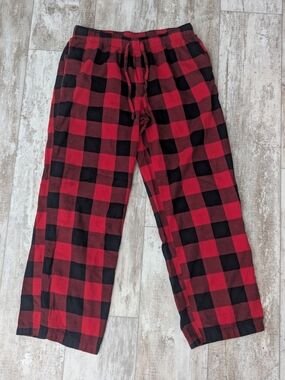 Red and Black Buffalo Plaid Flannel Lounge Pants